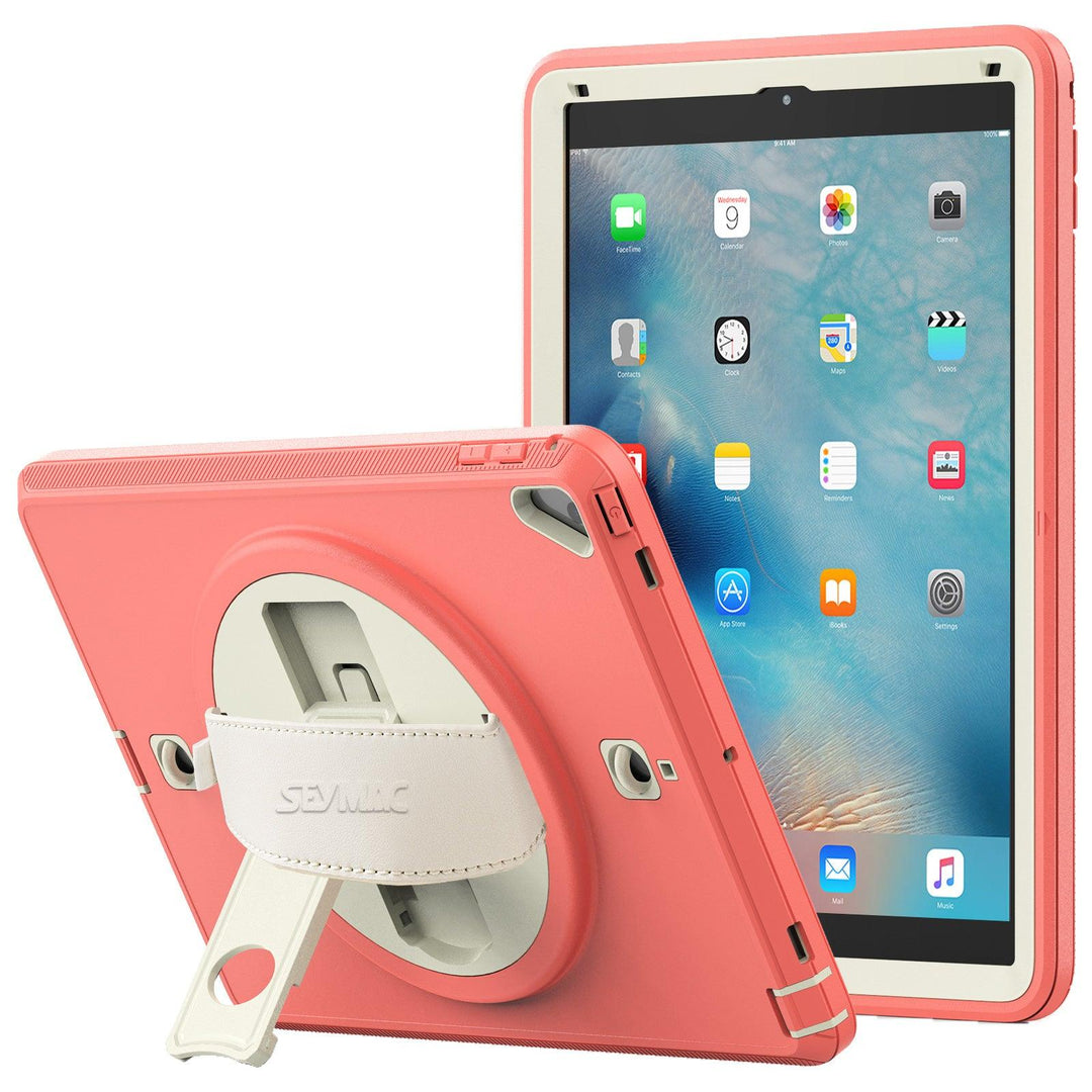 SEYMAC Stock iPad 6th/5th Generation Case with Screen Protector, 360  Rotating Stand, Drop-Proof Protection, Compatible with iPad 6th/5th/Air  2/Pro 9.7