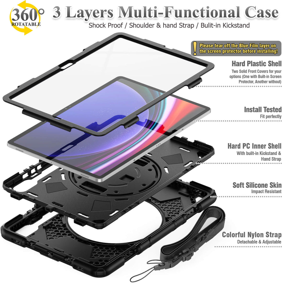 Seymac Rugged Case for Galaxy Tab S9 Plus | SHERO-S