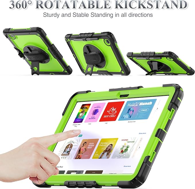 Lenovo Tab M11 11 inch Rugged Case | FORT-S PRO#color_greenyellow